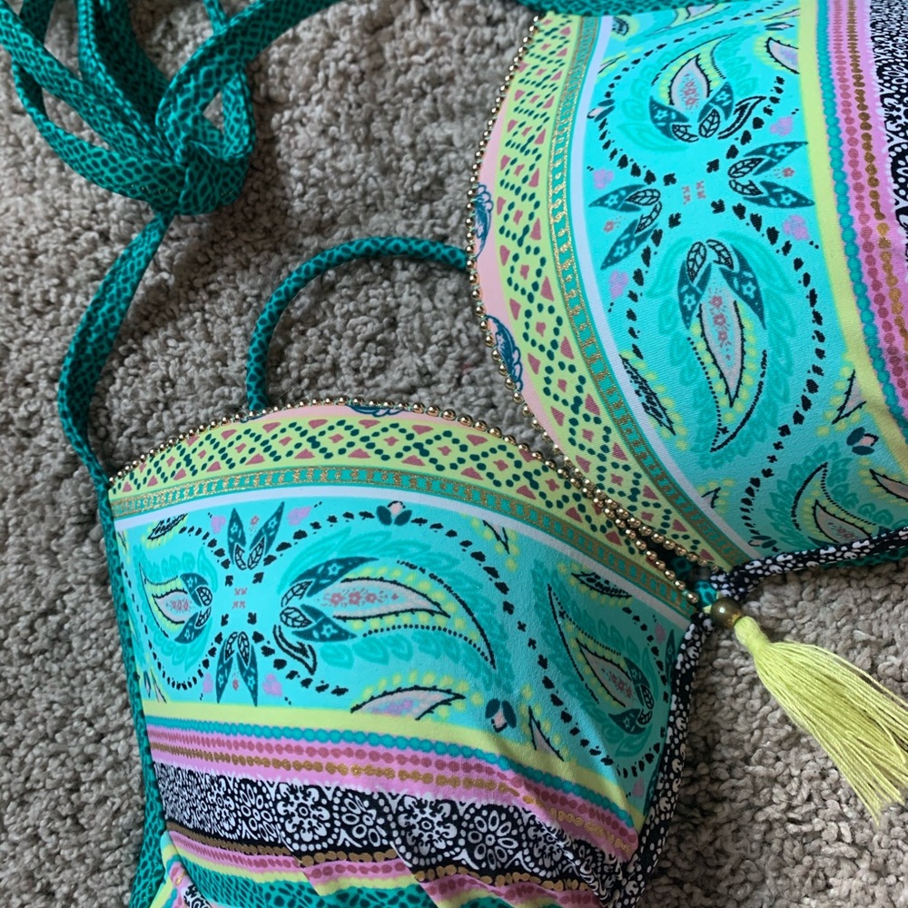 Push up 34D boho swimsuit top!